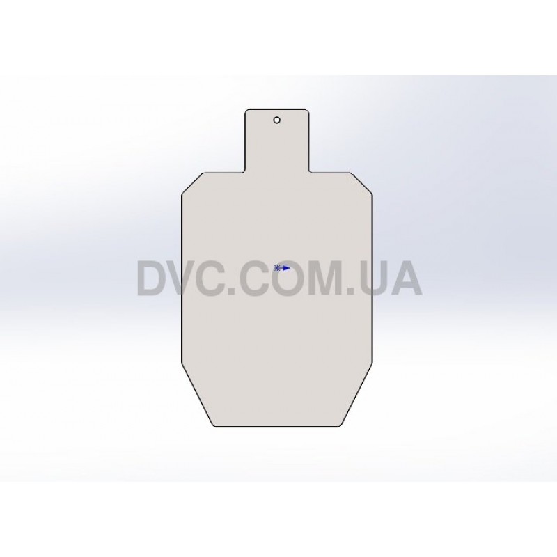 Мишень-гонг "Мишень IDPA" - Hardox 5 mm