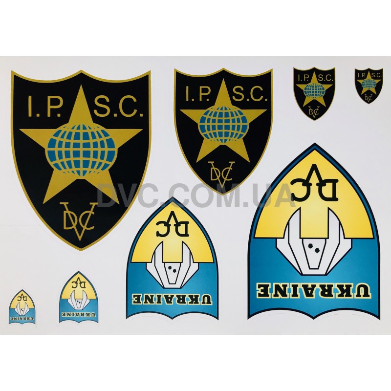 Набор наклеек IPSC Ukraine